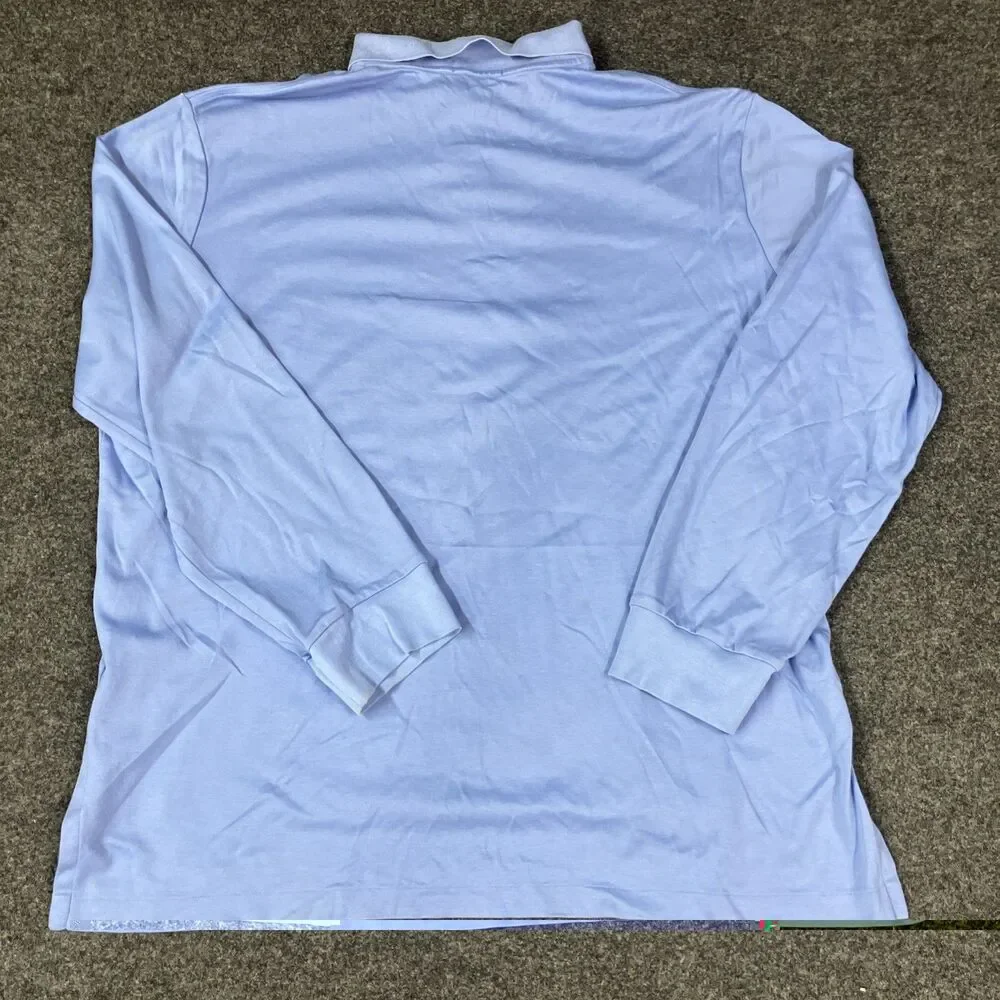 Polo Ralph Lauren Polo Shirt Mens XXL Pima Soft Touch Long Sleeve Baby Blue